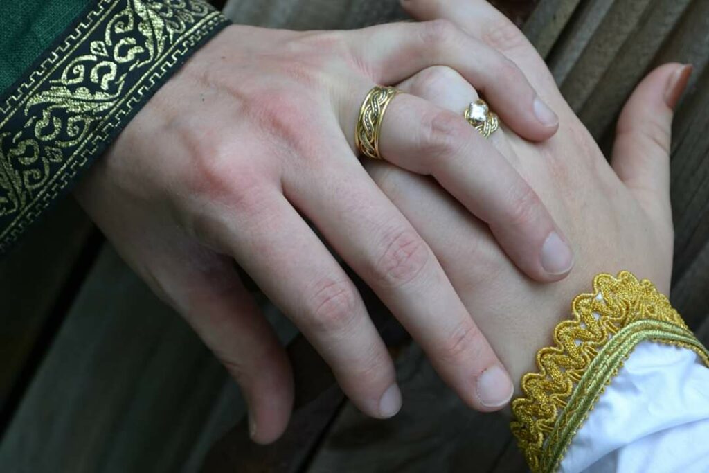 Medieval wedding sale rings