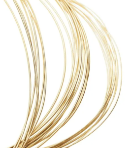 Abstract image of golden swirling lines on a white background, evoking the precision engineering of ring gauges and creating a dynamic and fluid visual effect.